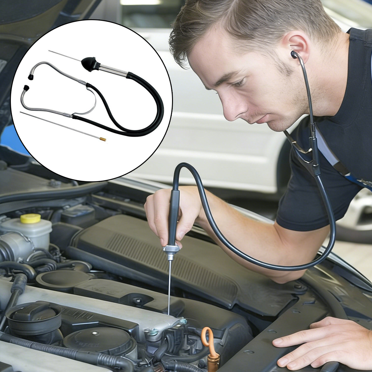 Car Workshop Tools Kit - Automotive Stethoscope Mechanical Car Cylinder Tools