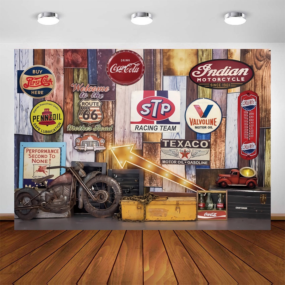 Retro Motorcycle Car Repairs G - Workshop Tools Background のレビューと価格