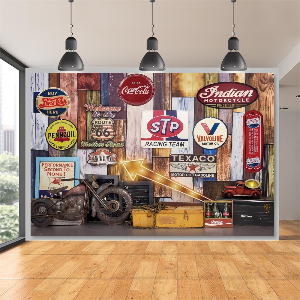 Retro Motorcycle Car Repairs G - Workshop Tools Background のレビューと価格