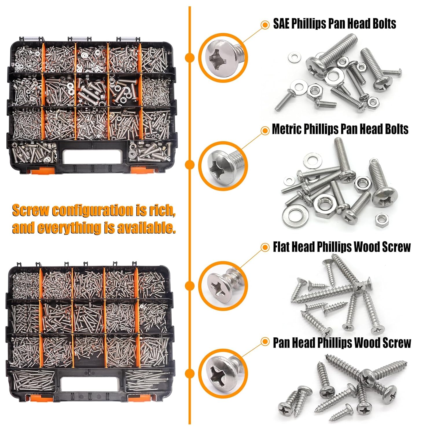 2002PCS Hardware Assortment Ki - Screw Organizer Kit のレビューと価格