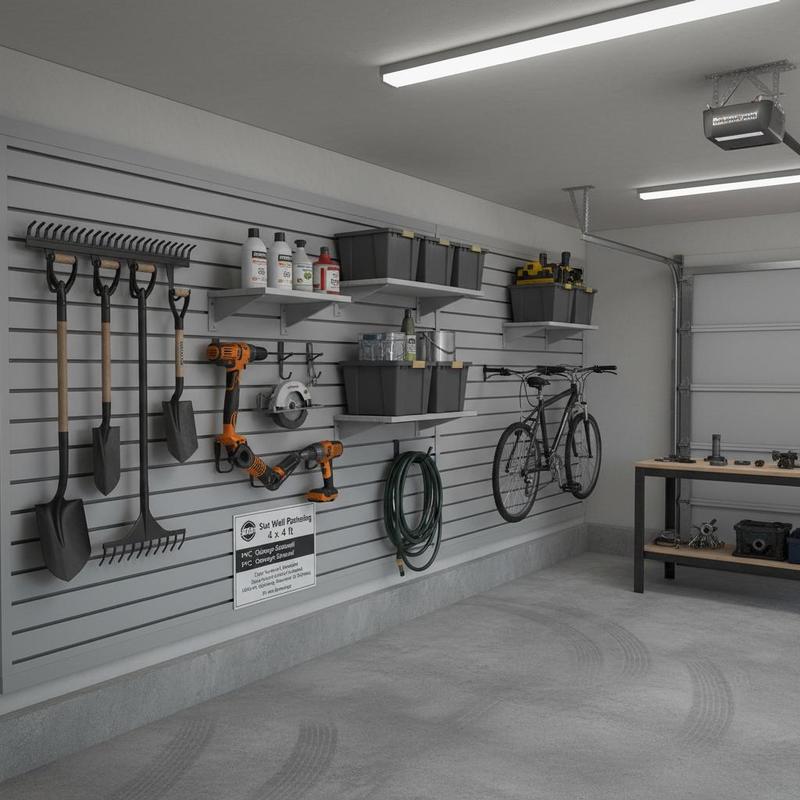 PVC Wall Plank 4 x 4 ft For Ga - Workshop Tools Display のレビューと価格
