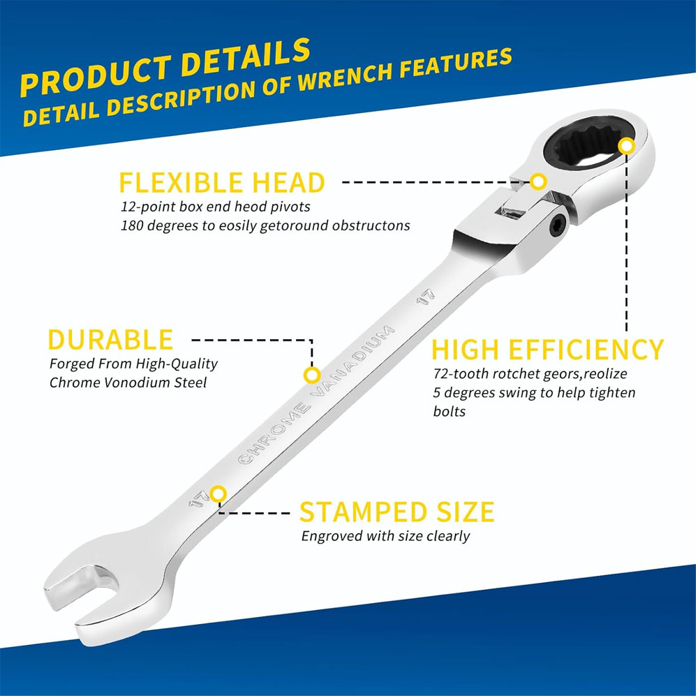 Adjustable Ratchet Wrench 6mm- - Car Workshop Tools Kit のレビューと価格