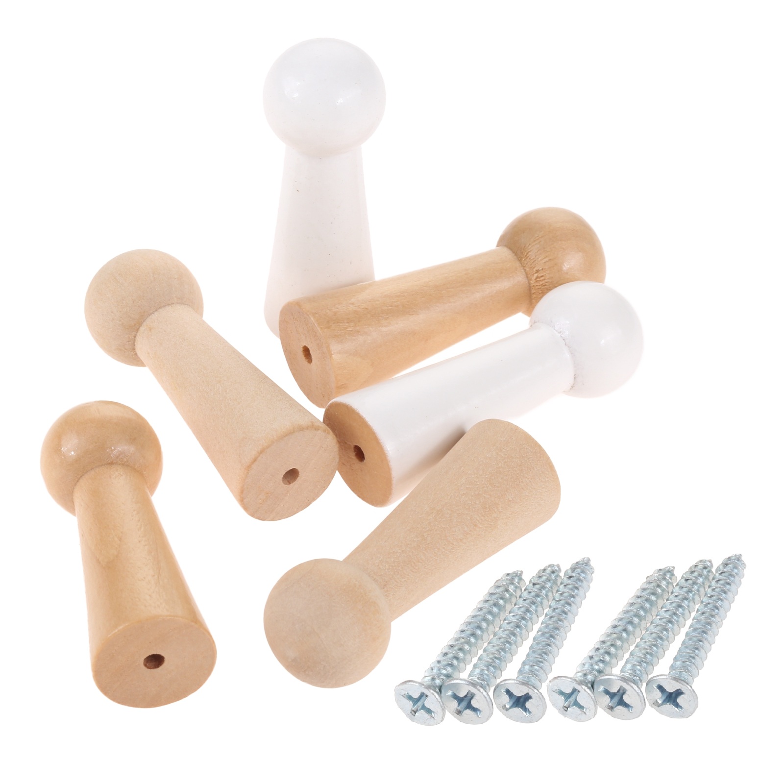 2pcs Wooden Peg Hangers 50mm S - Screw Organizer Kit のレビューと価格