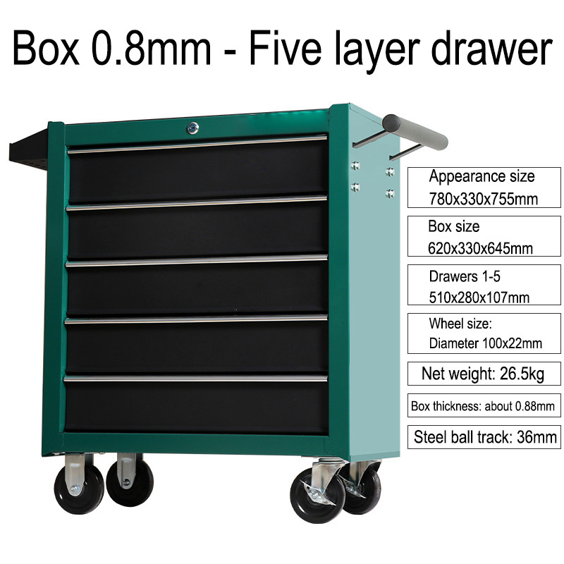 5 Drawer Storage Tool Box Trol - Car Workshop Tools Kit のレビューと価格