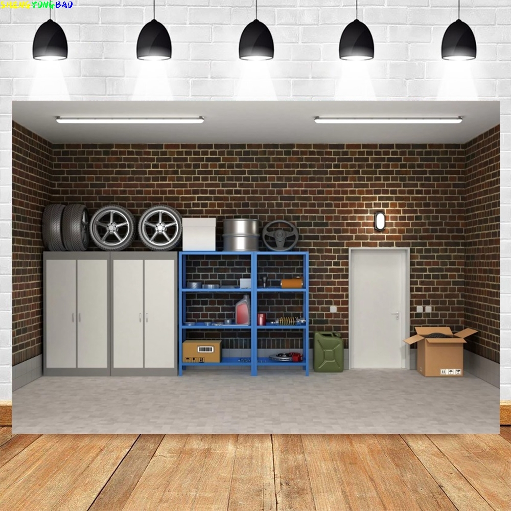 Vintage Garage Backdrop for Ph - Workshop Tools Background のレビューと価格