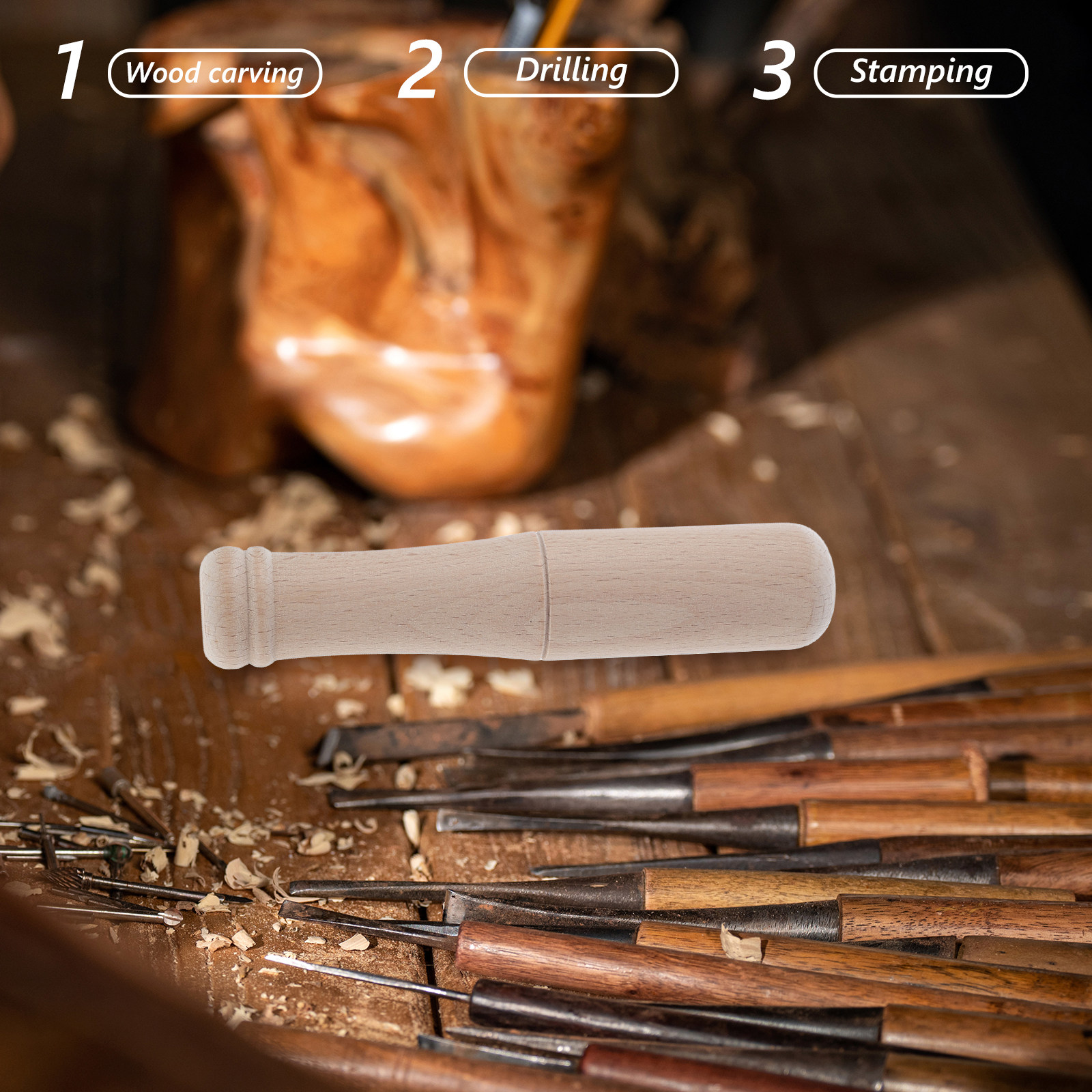 Small Beechwood Woodworking Ha - Mallet Wood Carving のレビューと価格