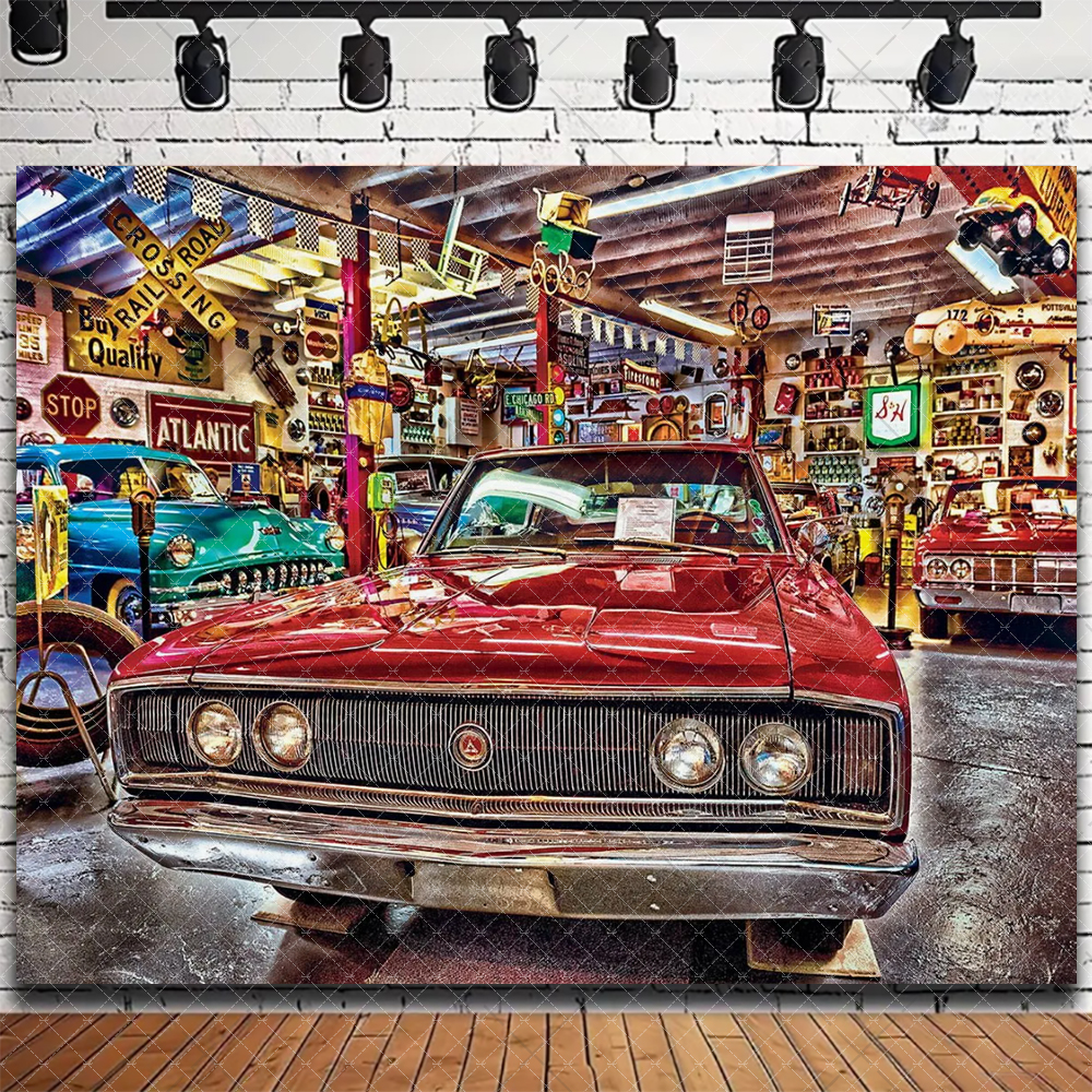 Retro Motorcycle Car Repairs G - Workshop Tools Background のレビューと価格