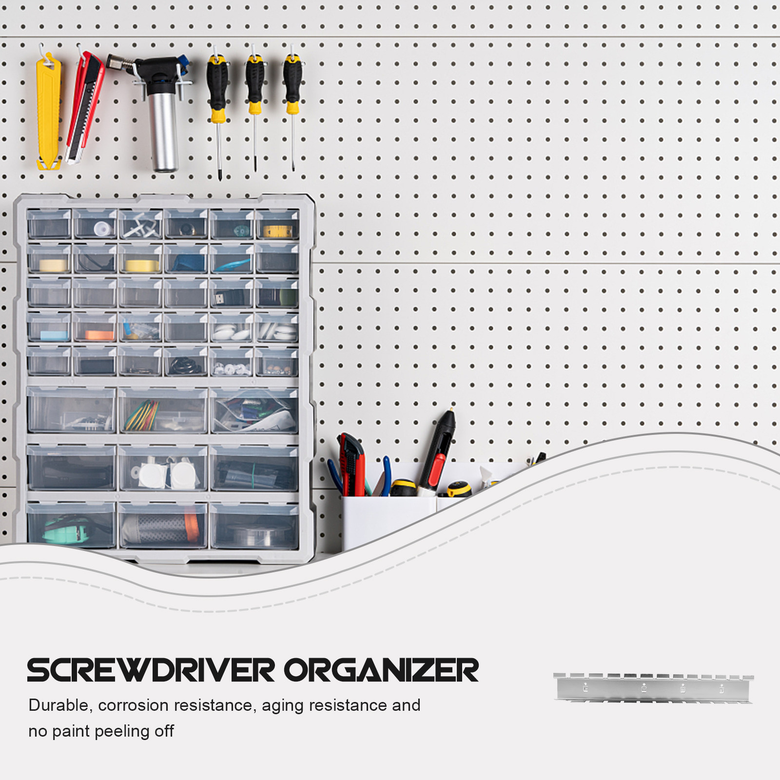 1Pcs Premium Steel Pegboard Sc - Workshop Tools Display のレビューと価格