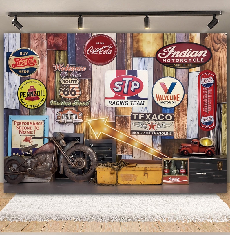 Vintage Garage Backdrops Car R - Workshop Tools Background のレビューと価格