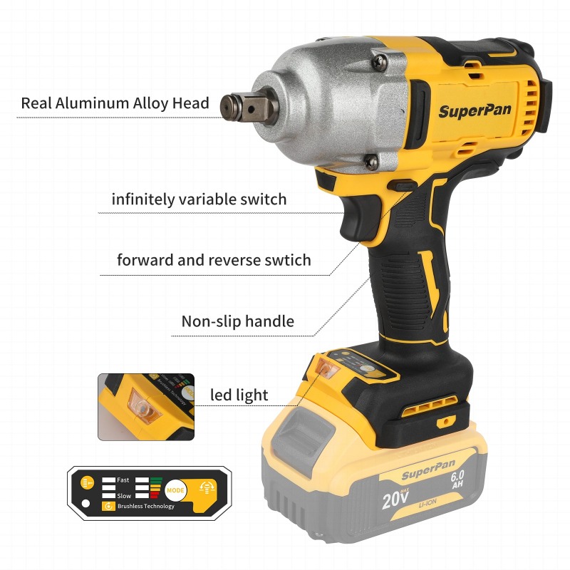 High Torque Cordless Impact Wr - Workshop Use Tools のレビューと価格